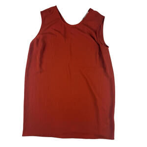 Victoria Victoria Beckham Crepe Sleeveless Blouse Orange Size 8 US